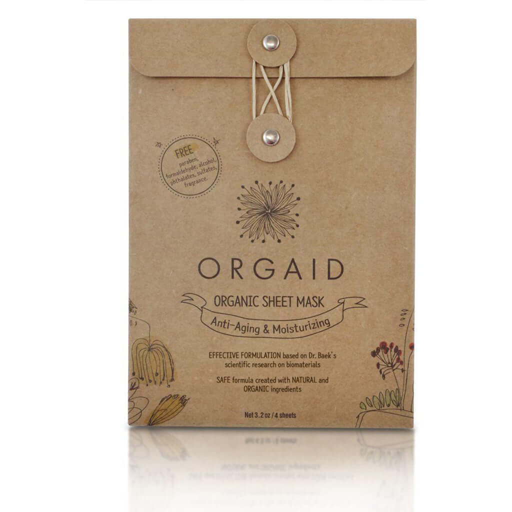 Organic Sheet Mask Anti-Aging & Moisturising - 4 Pack