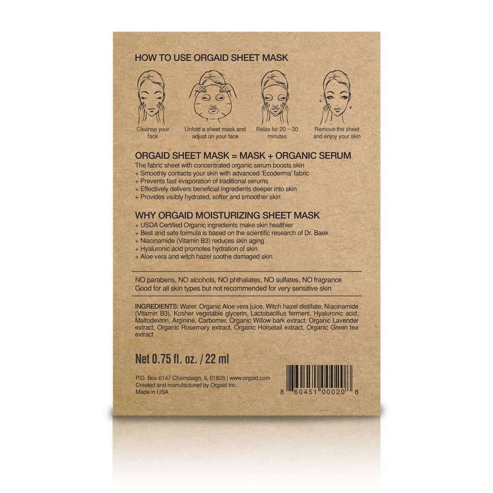 Organic Sheet Mask Greek Yogurt & Nourishing x 1