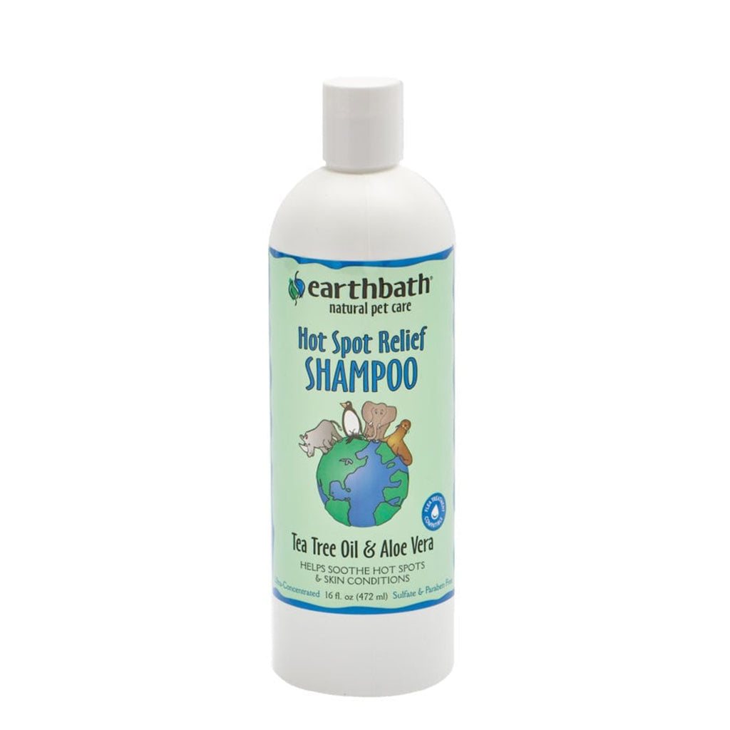 Dog Shampoo Earthbath - Hot Spot Relief -Tea Tree Oil & Aloe Vera 472ml