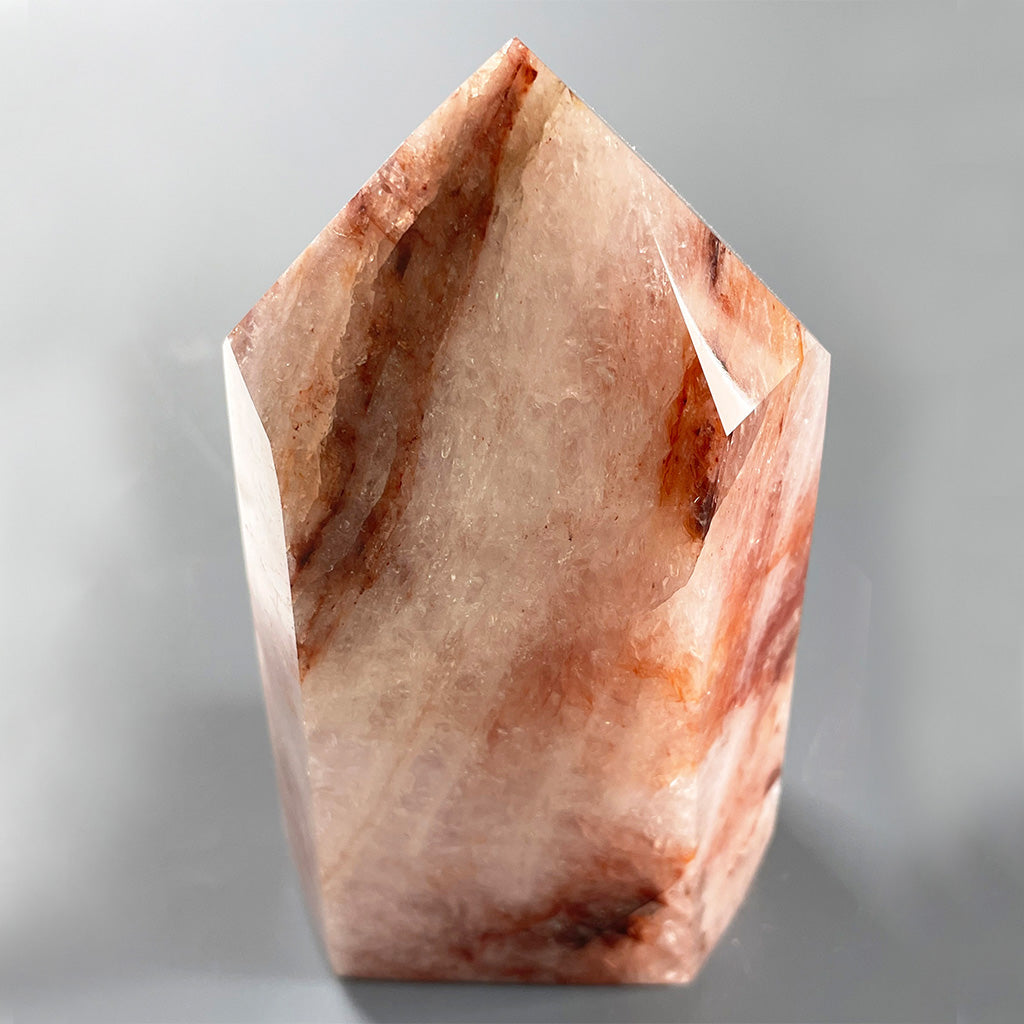 Red Hematoid Fire Quartz Crystal Tower - Ethically Sourced
