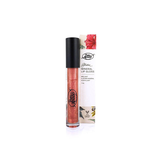 Rose Gold Natural Glisten Mineral Lip Gloss 7ml - Pure Anada