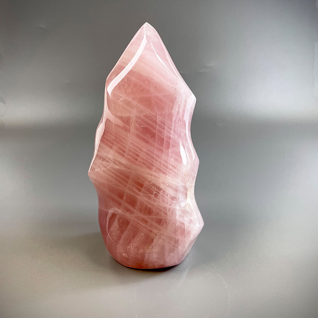 Rose Quartz Crystal Flame - Ethically Sourced