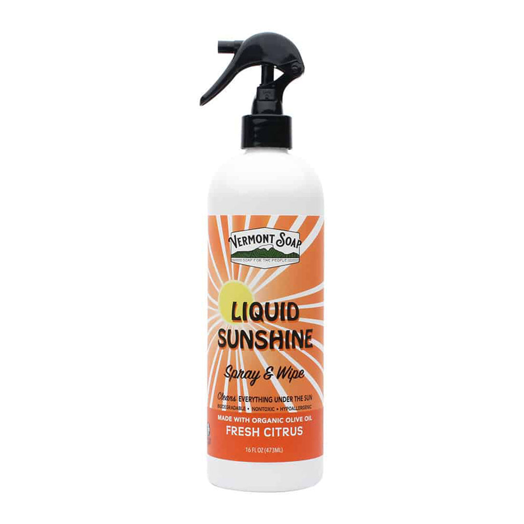 Liquid Sunshine Spray & Wipe Surface Cleaner-VERMONT SOAP-Live in the Light