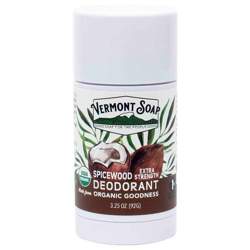 Spicewood Extra Strength Organic Deodorant 3.25oz / 92g - Vermont Soap