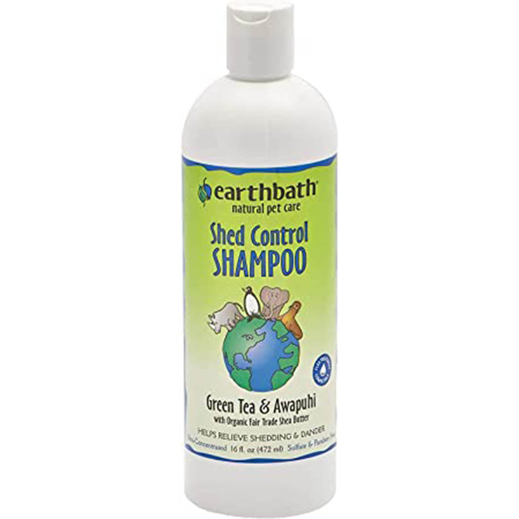 Shampooing pour chien Shed Control Earthbath - Thé vert et Awapuhi 472 ml