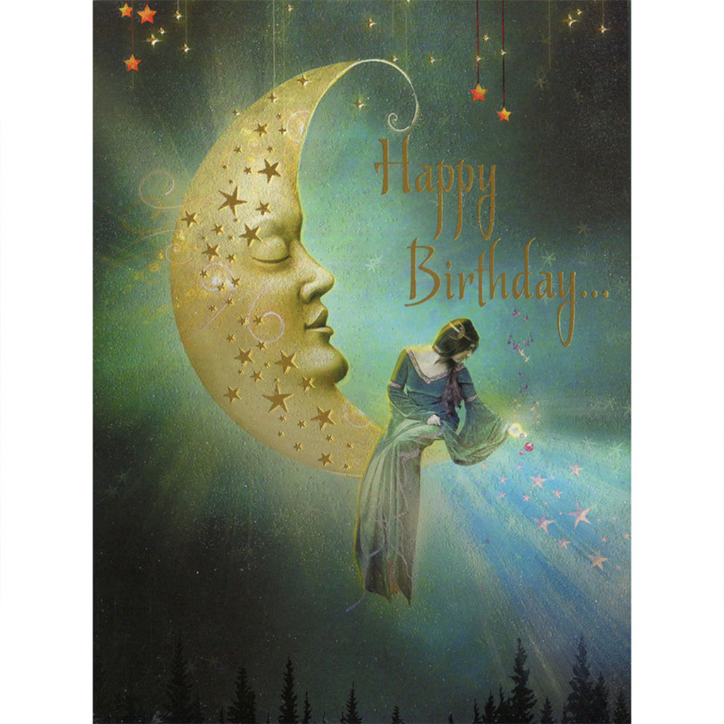 The Moon Greeting Card (Birthday)