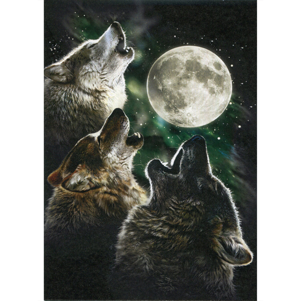 Carte de lune des trois loups (sans message)