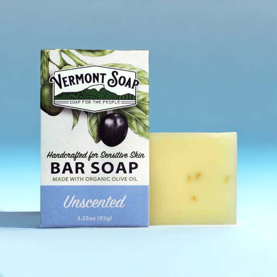 Unscented Handmade Bar Soap - Vermont Soap 92g