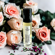VISIONARY JASMINE Perfume Oil Roller with Rainbow MOONSTONE crystals