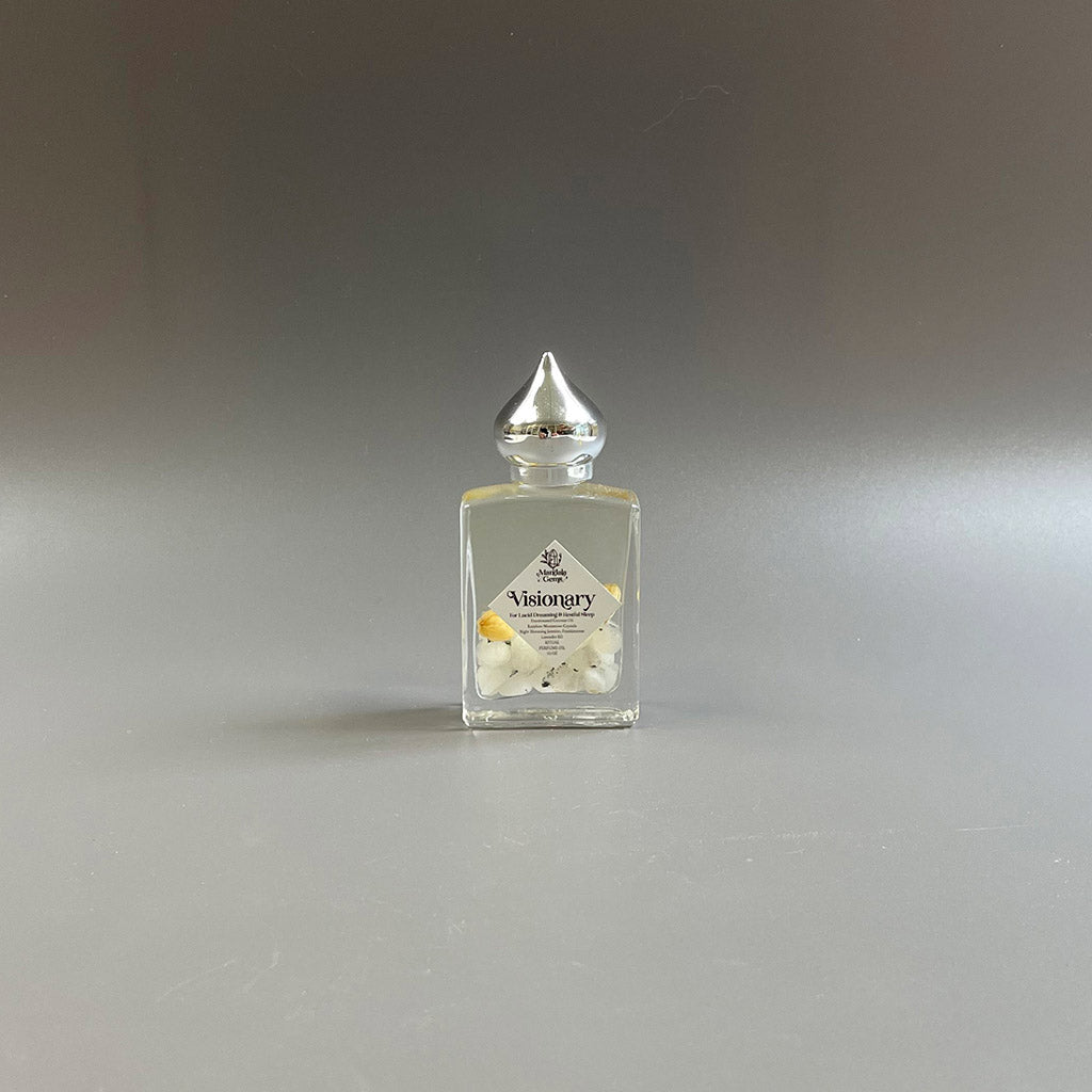 VISIONARY JASMINE Perfume Oil with Rainbow MOONSTONE crystals