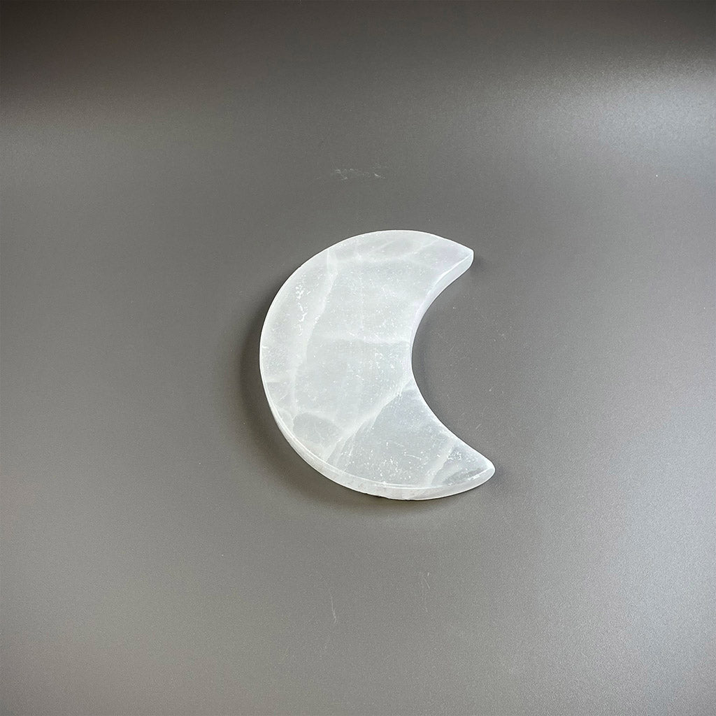 White Selenite Moon