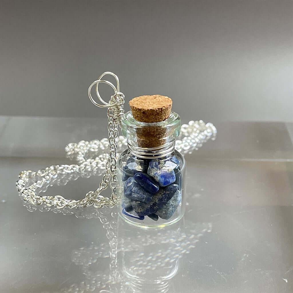 Wishing Bottle Necklace - Lapis Lazuli