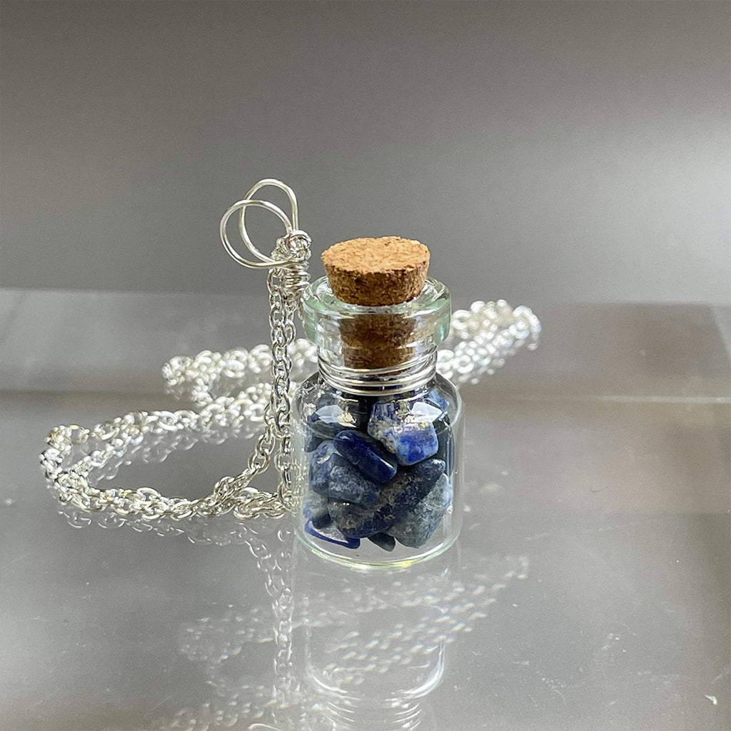 Wishing Bottle Necklace - Lapis Lazuli