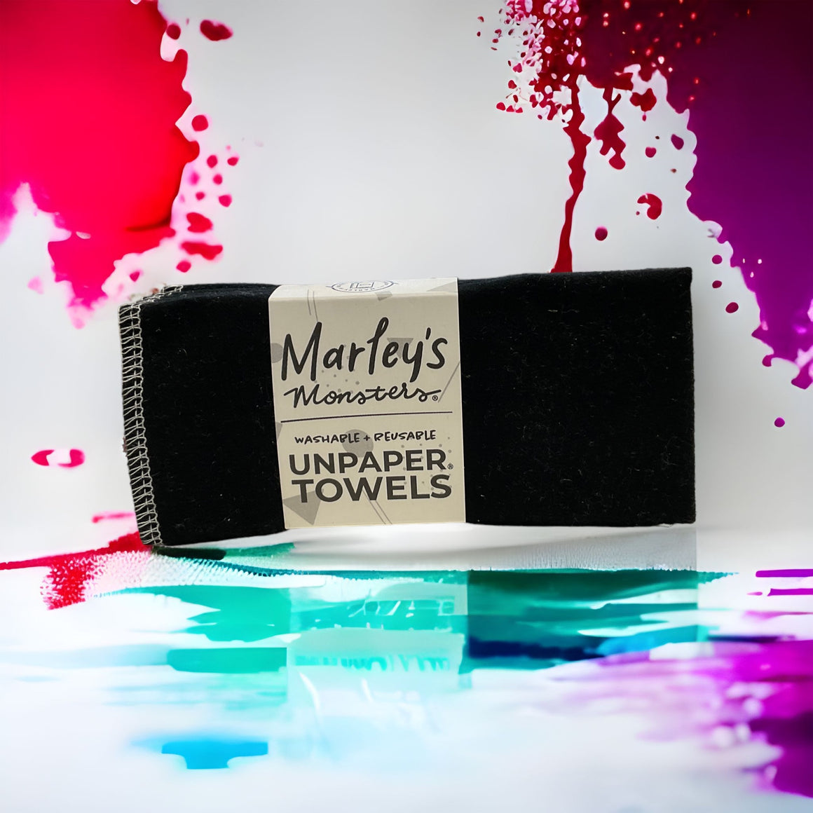 UNpaper Towels x 6 - Black by Marley's Monsters