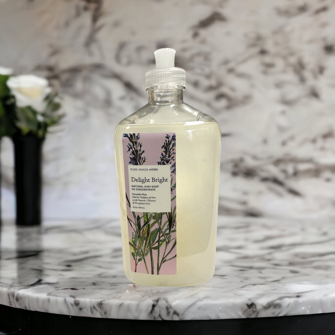 Delight Bright - Natural Dish Soap (2 x Concentrate) Lavender Pine 16oz/ 475ml