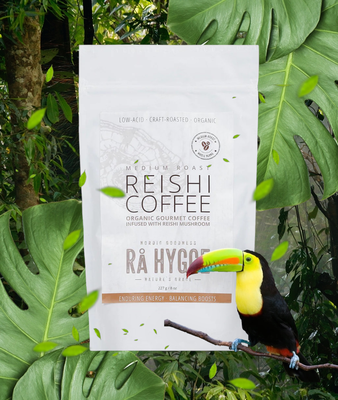 Ra Hygge Reishi Mushroom Low Acid Filter Coffee - 227g