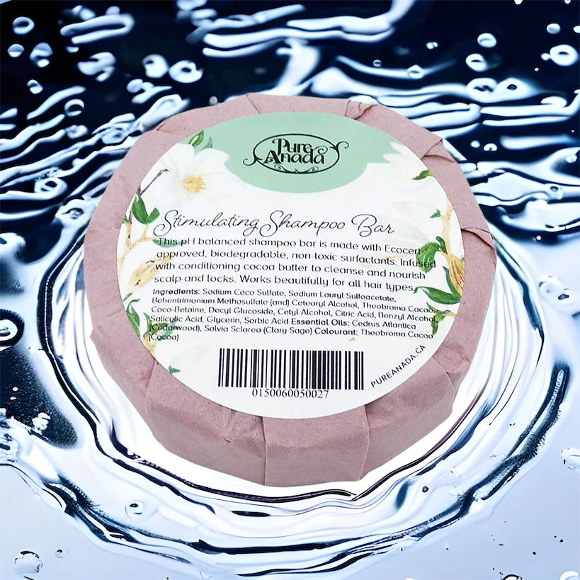 Stimulating (Cedarwood & Clary Sage) Natural Shampoo Bar - Pure Anada