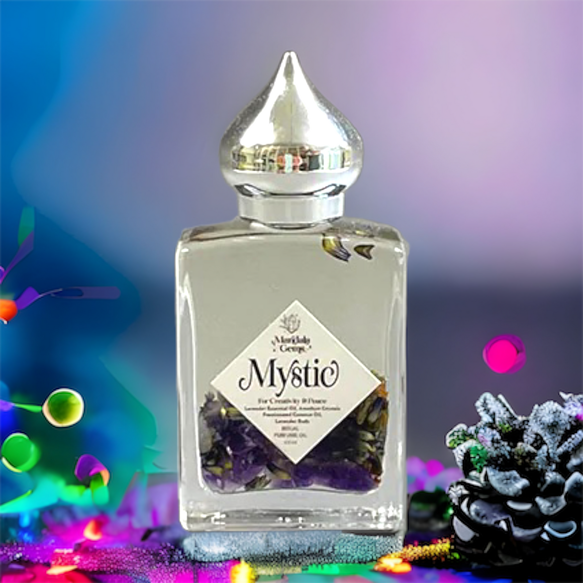 MYSTIC Améthyste + Huile de Parfum Infusée de Cristal de Lavande