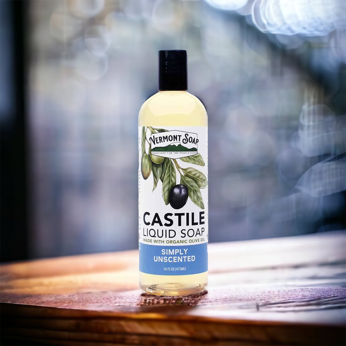 Simply Unscented Castile Liquid Soap - Vermont Soap