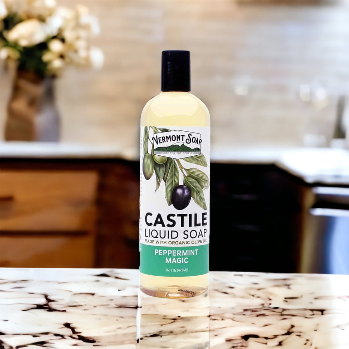 Peppermint Magic Castile Liquid Soap Vermont Soap